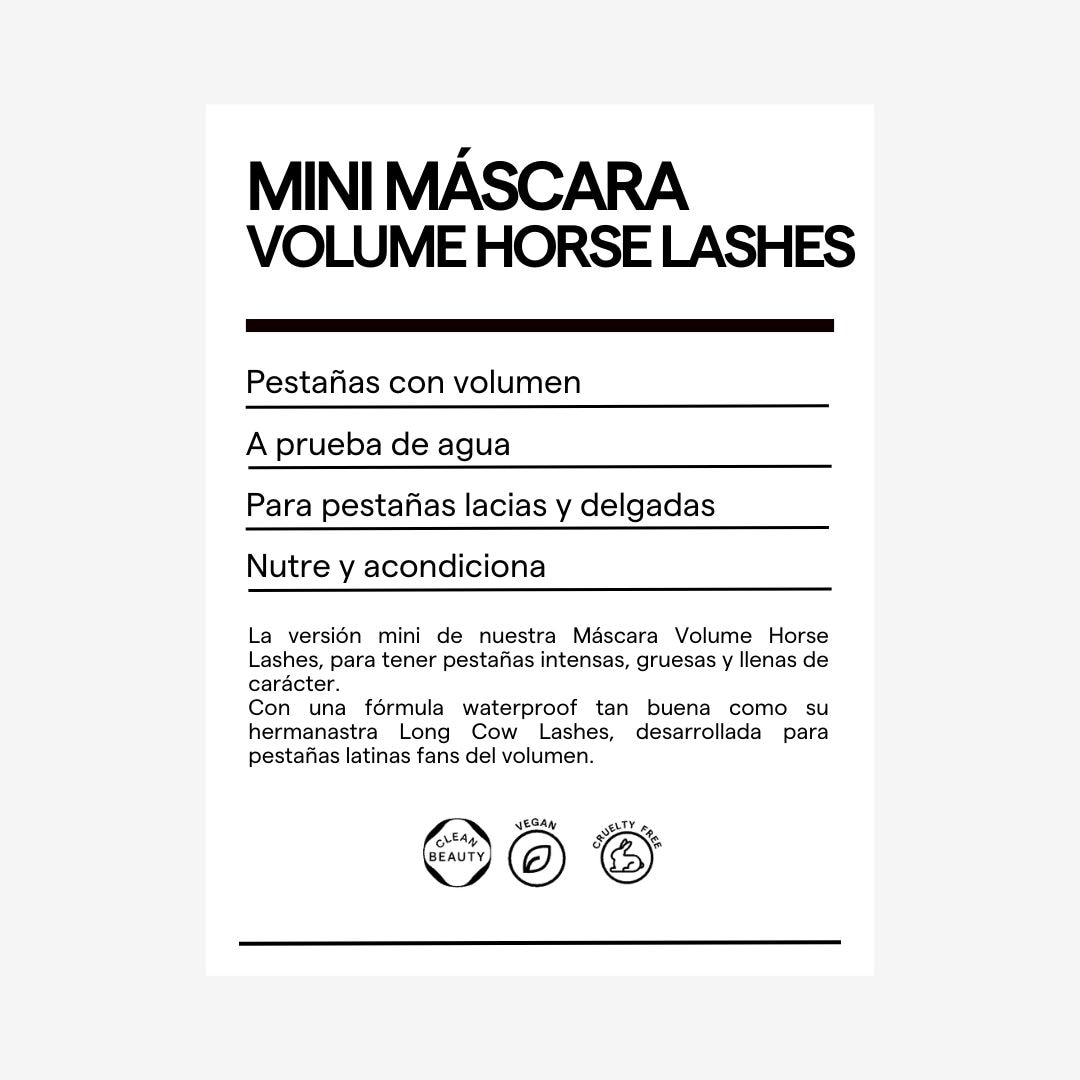 M&Aacute;SCARA WATERPROOF VOLUME HORSE LASHES PARA PESTA&Ntilde;AS LATINAS (M&Aacute;SCARA PARA PESTA&Ntilde;AS)